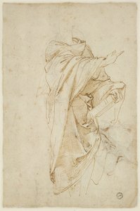 Studie voor de figuur Virgil, WA1846.182 door Raffaello Sanzio Raphael